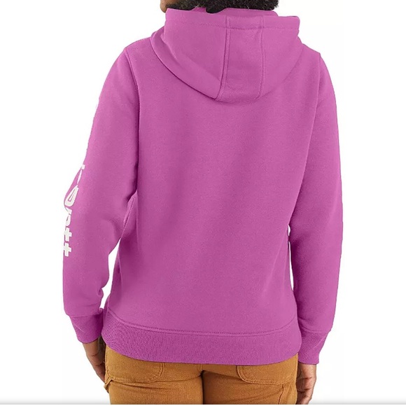 Carhartt Women's Magenta Hoodie - Picture 2 of 9